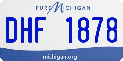 MI license plate DHF1878