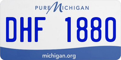 MI license plate DHF1880