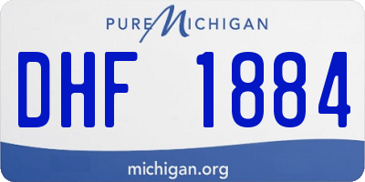 MI license plate DHF1884