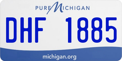 MI license plate DHF1885