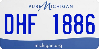 MI license plate DHF1886