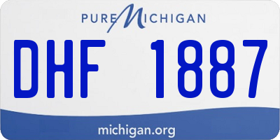 MI license plate DHF1887