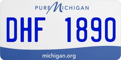 MI license plate DHF1890