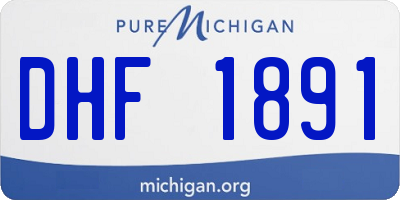 MI license plate DHF1891