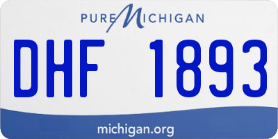 MI license plate DHF1893