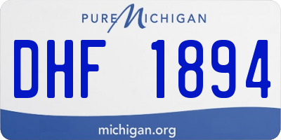 MI license plate DHF1894