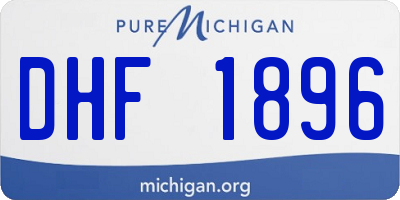 MI license plate DHF1896