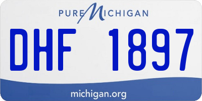 MI license plate DHF1897