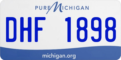 MI license plate DHF1898