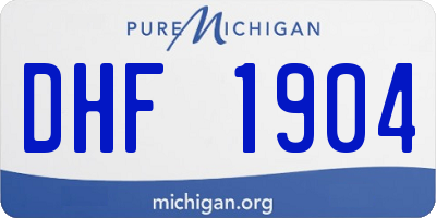 MI license plate DHF1904