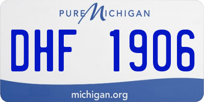 MI license plate DHF1906