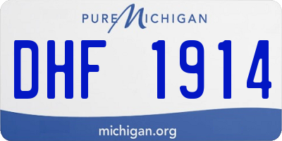 MI license plate DHF1914