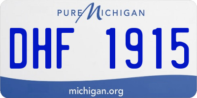 MI license plate DHF1915