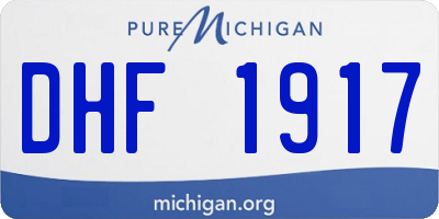 MI license plate DHF1917