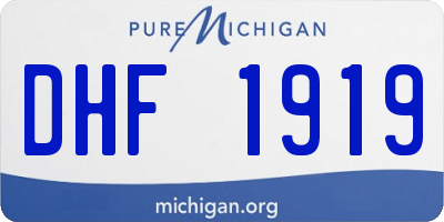 MI license plate DHF1919