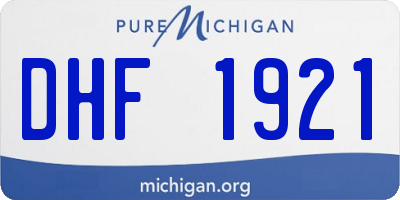 MI license plate DHF1921