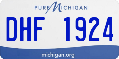 MI license plate DHF1924
