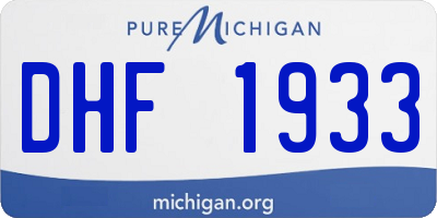 MI license plate DHF1933
