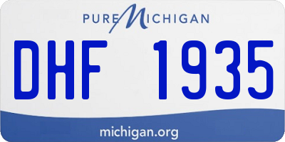 MI license plate DHF1935