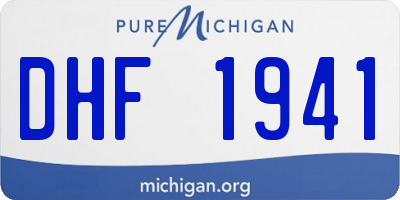 MI license plate DHF1941