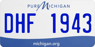MI license plate DHF1943