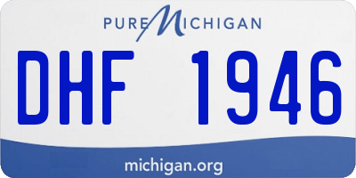 MI license plate DHF1946