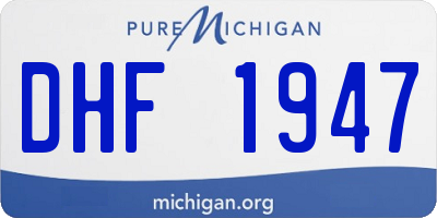 MI license plate DHF1947