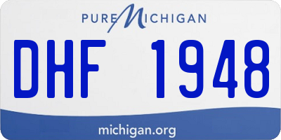 MI license plate DHF1948