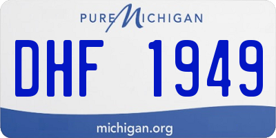 MI license plate DHF1949