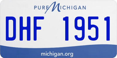MI license plate DHF1951