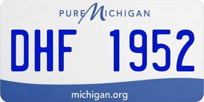MI license plate DHF1952