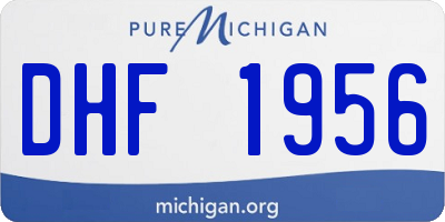 MI license plate DHF1956