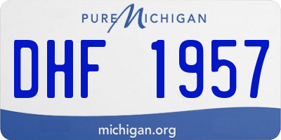 MI license plate DHF1957