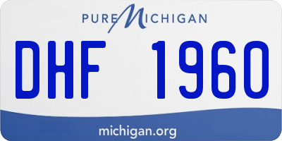MI license plate DHF1960
