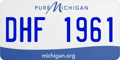 MI license plate DHF1961