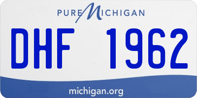 MI license plate DHF1962