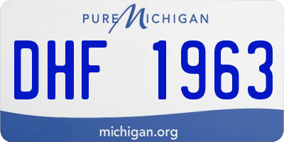 MI license plate DHF1963