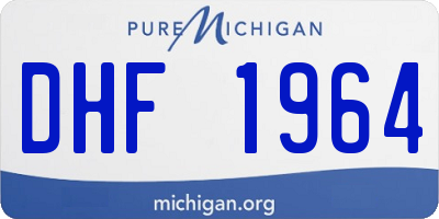 MI license plate DHF1964