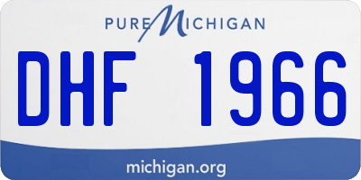 MI license plate DHF1966