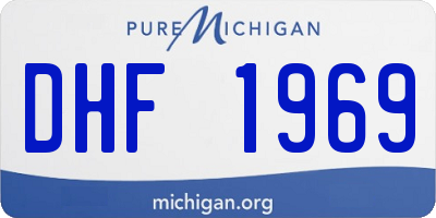 MI license plate DHF1969