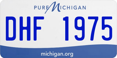 MI license plate DHF1975