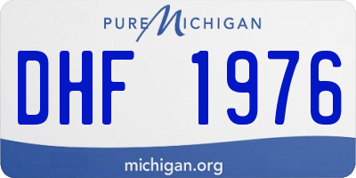 MI license plate DHF1976