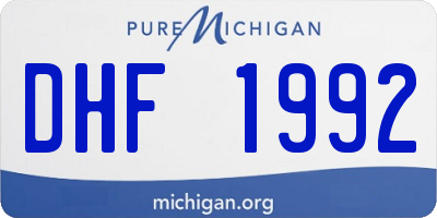 MI license plate DHF1992