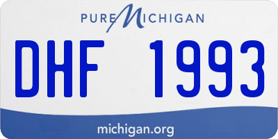 MI license plate DHF1993