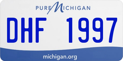 MI license plate DHF1997