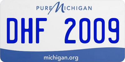 MI license plate DHF2009