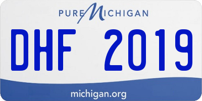 MI license plate DHF2019