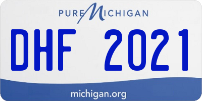 MI license plate DHF2021