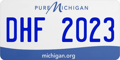 MI license plate DHF2023