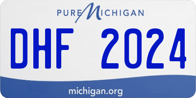 MI license plate DHF2024